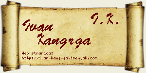 Ivan Kangrga vizit kartica